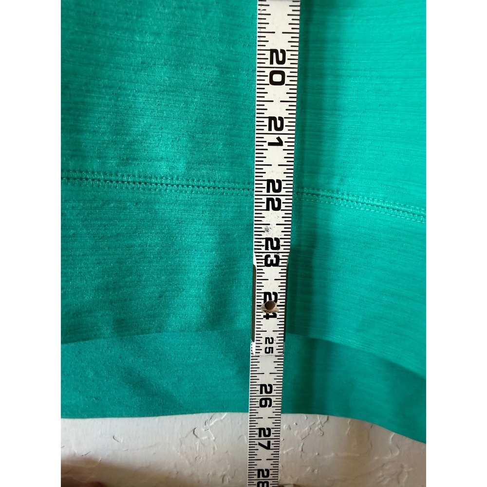T by Talbots UPF 50+ Top XS Teal Green Crewneck Slub Slit Pullover Beach - Picture 6 of 6